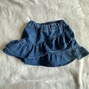 Cotton On Kids Denim Jean Ruffle Skirt Sz 3